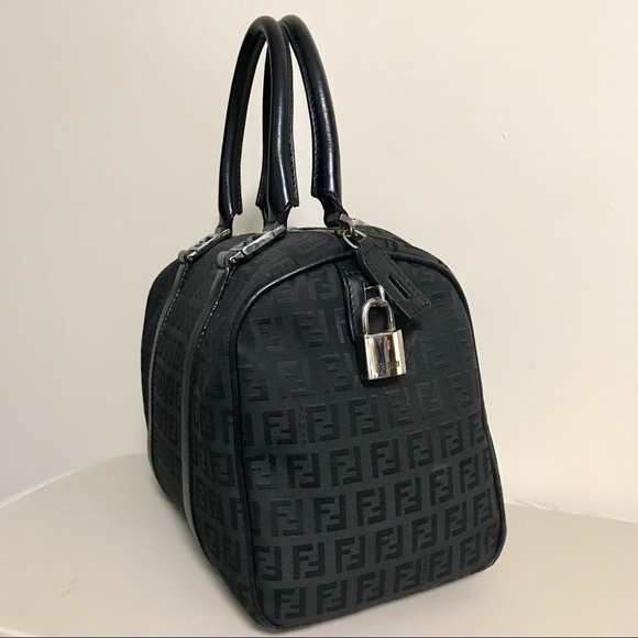 🔴SOLD🔴 Fendi Zucchino Boston bag - Picture 3 of 8